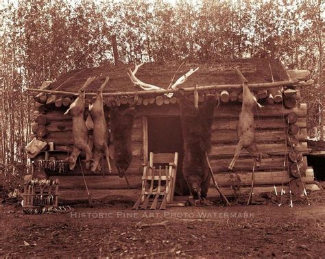 Hunter Trapper Trader Cabin Photo Frontiersman Pioneer Old West 1890