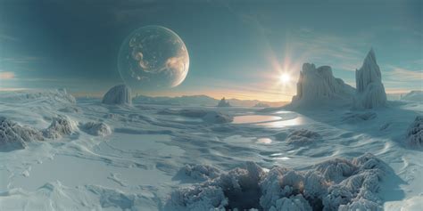 Hdri Frozen Exoplanet A Spectacular Sci Fi Landscape Blender Market