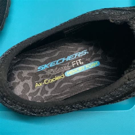 Skechers Black Relaxed Fit Air Cooled Memory Foam Sli Gem