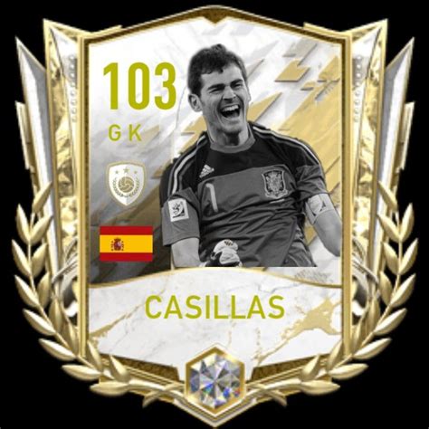 A Soccer Card With The Number 1033 And His Name Is Casillas On It