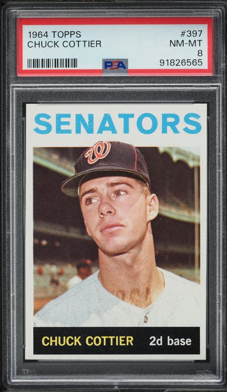 1964 Topps Chuck Cottier 397 PSA 8 NM MT