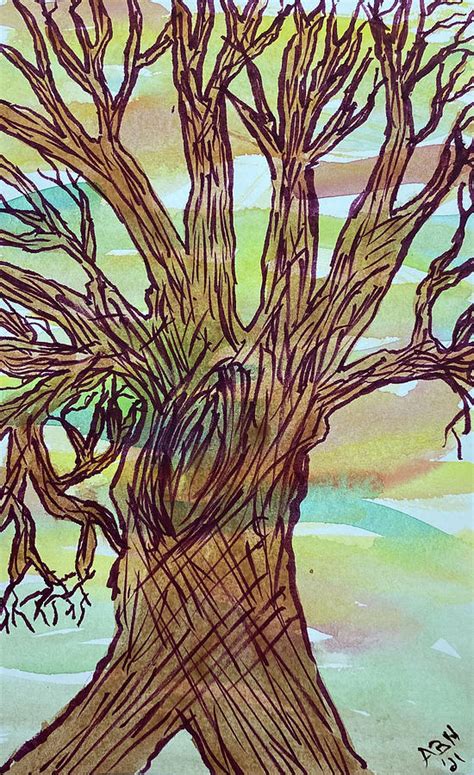 Naked Trees Painting By Anjel B Hartwell Fine Art America