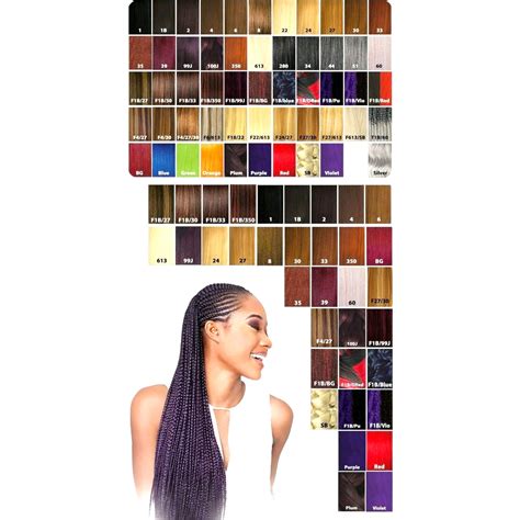 Xpressions Braiding Hair Color Chart