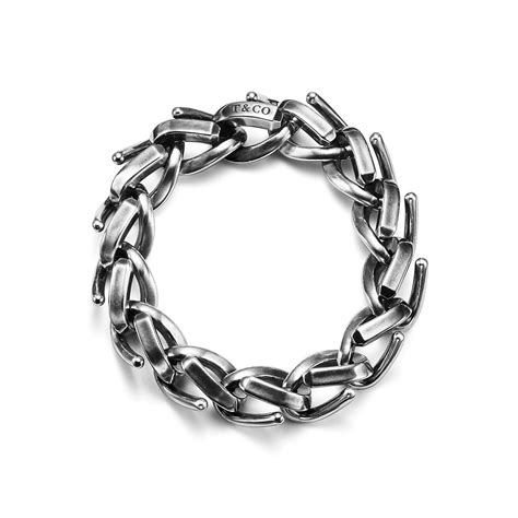 Tiffany Forge Large Link Bracelet in Blackened Sterling Silver ...