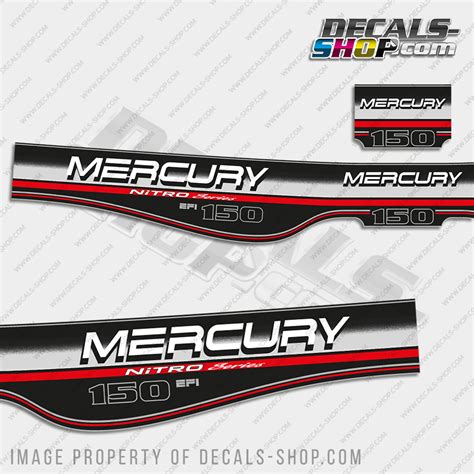 Mercury 150hp Efi Nitro Series 1996 1998 Outboard Decal Kit