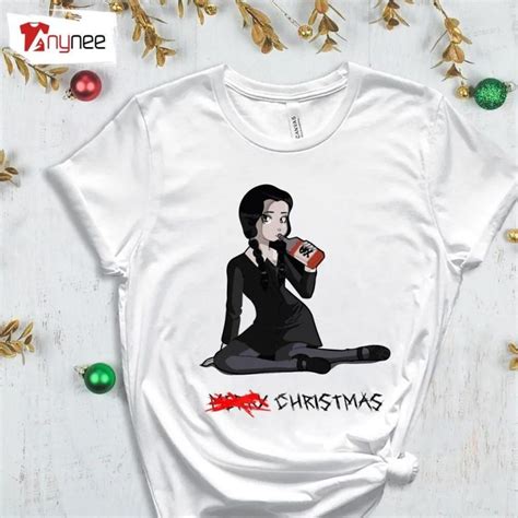 Wednesday Addams Shirt Jenna Xmas Jenna Ortega Wednesday Series - Anynee