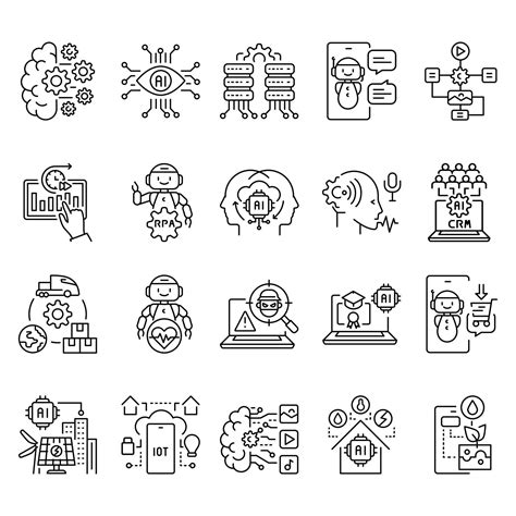 ai integration black line icon. 56708351 Vector Art at Vecteezy
