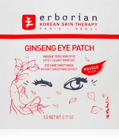 Erborian Ginseng Shot Mask Masque En Tissu Revitalisant Contour Des