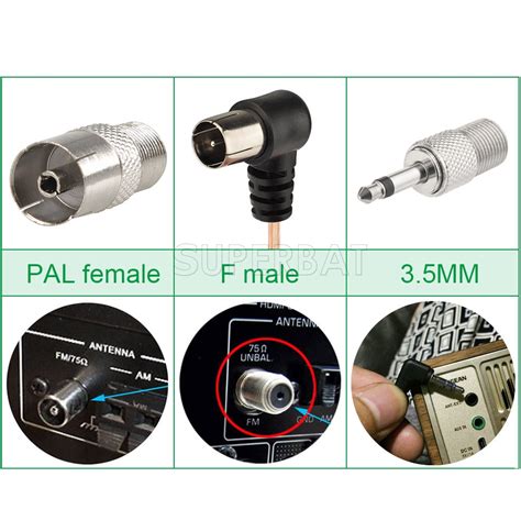 FM Radio Antenna Male Type F Connector T-Type/Y-Type with 2 types of ...