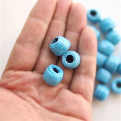 Round Glass Beads Blue 5pcs Ritzz Art Hobby Market