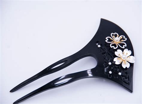 Kanzashi Japanese Hairpin Ornament Hair Flowers Etsy