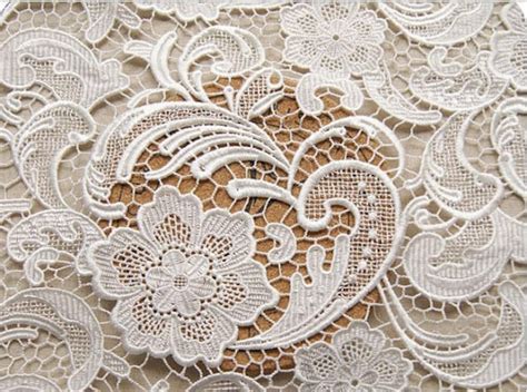 Orange Guipure Lace Fabric Venise Lace Fabric With Classical Etsy