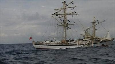 Damaged Polish Tall Ship Towed To Safety BBC News