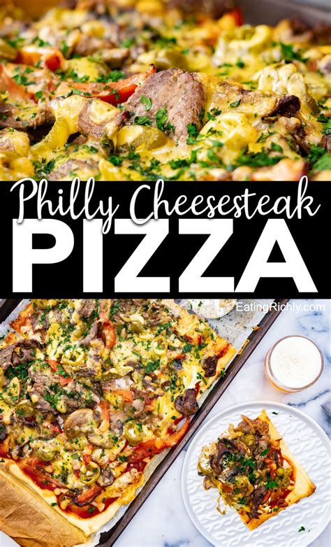 Philly Cheese Steak Pizza Recipe is Fully Loaded - Eating Richly