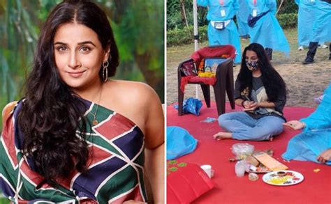 vidya balan    sets  sherni resumes shoot  madhya pradesh