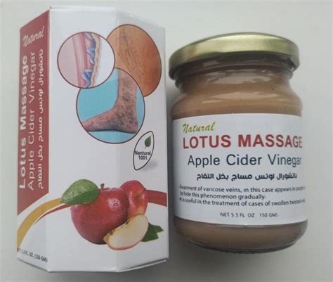 Мазь от варикоза lotus massage apple cider vinegar natural цена 450