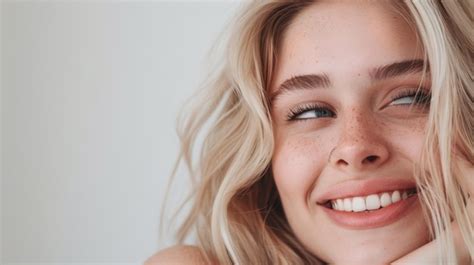 The Smiling Blonde Woman Premium AI Generated Image