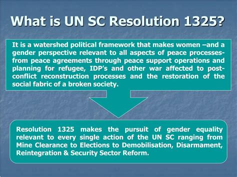 Ppt United Nations Security Council Resolution 1325 On Women Peace