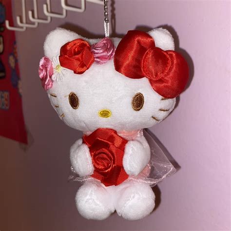 Hello Kitty Flower Mascot Plush!🌹💕 brand new hello... - Depop