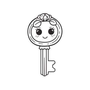 Key Coloring Page PNG Transparent Images Free Download | Vector Files ...