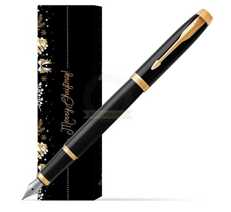 Parker Im Black Gt Fountain Pen In Cover Golden Tree In Cover Golden