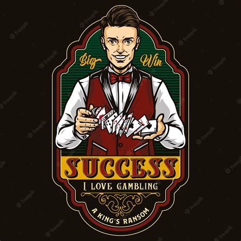 Premium Vector | Casino and gambling colorful vintage label