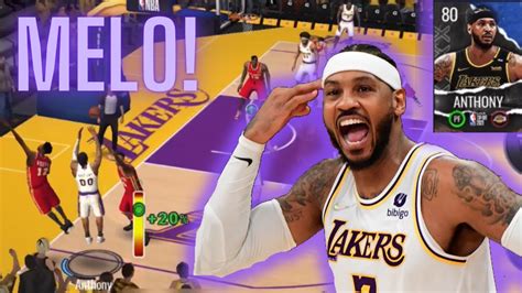 80 Overall Carmelo Anthony Gameplay NBA Live Mobile YouTube