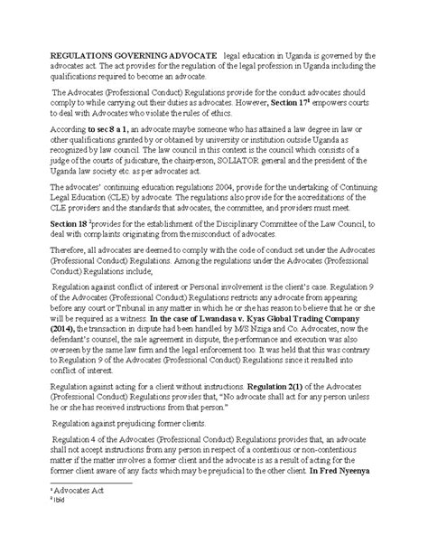 Group 9 Legal Methods 122018-1 - REGULATIONS GOVERNING ADVOCATE legal