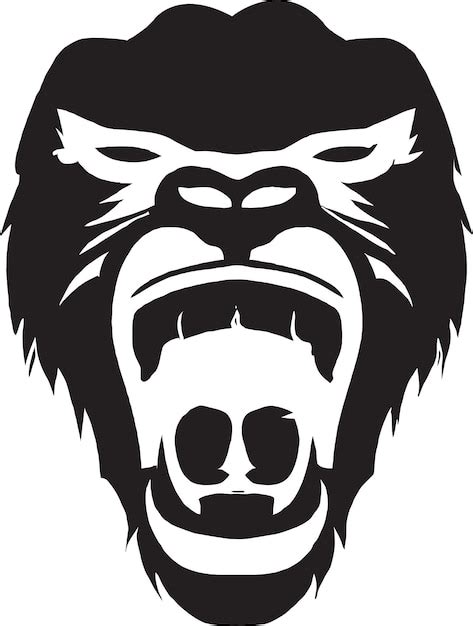 Vektor für das design von watchful monkey icon Premium Vektor