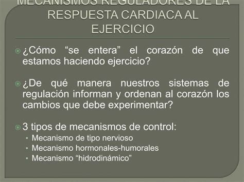 Adaptaciones Cardiovasculares Al Ejercicio Ppt Descarga Gratuita