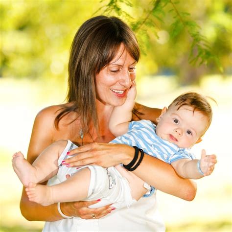 Premium Photo | Mother and son in beautiful nature environment