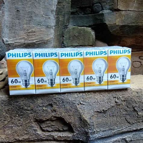 Jual Lampu Philips 60 Watt Lampu Philips Clear 60 Watt Lampu Pijar 60