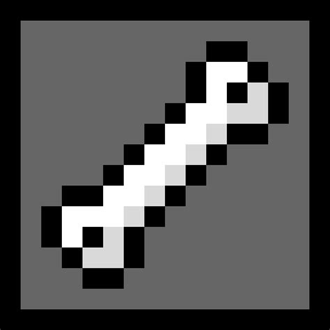 Minecraft Bone Pixel Art