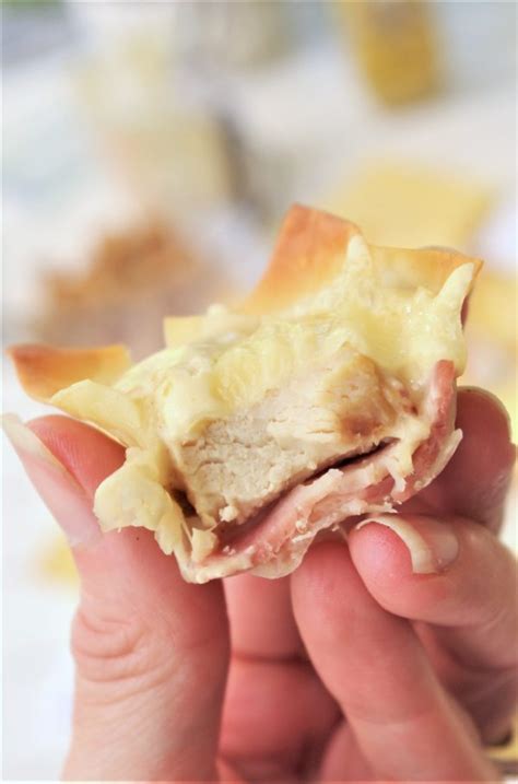 Chicken Cordon Bleu Cups Easy Yummy Bite Sized Appetizer Recipe