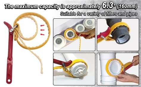 Boeray 6 3 160mm Capacity Multi Purpose Belt Strap Wrench 23 585mm