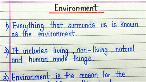 10 Lines On Environment In English Environment Essay In English 10