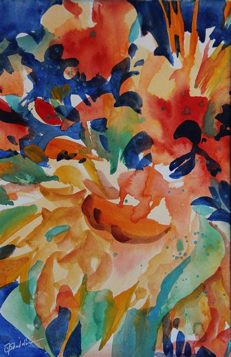 Flower Burst Painting By Carol Schindelheim Fine Art America