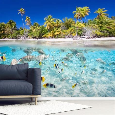 Tropical Island Wallpaper Mural | Wallsauce AU