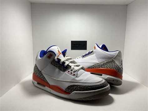 Size 11 Jordan 3 Retro Knicks Rivals 2019 Preowned With Box