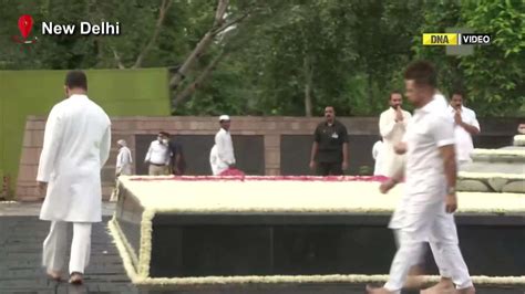 Rajiv Gandhi Birth Anniversary Rahul Gandhi Priyanka Gandhi Pay Homage To Rajiv Gandhi On His