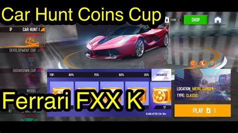 Asphalt Ferrari Fxx K Car Hunt Coins Cup Youtube