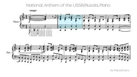 Soviet Union Anthem Sheet Music / Ussr Cccp National Anthem C Major ...