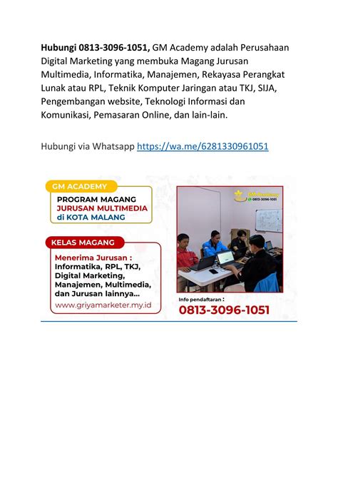 Hub 0813 3096 1051 Info Prakerin Jurusan Pengembangan Perangkat Lunak