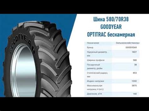 Шина 580 70R38 GOODYEAR OPTITRAC YouTube