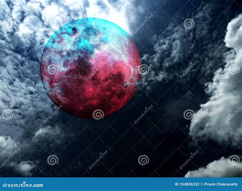 Full Moon Clouds Night Sky. Stock Photo - Image of halloween, dream ...