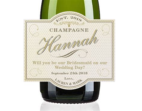 Personalized Mini Champagne Labels Etsy Uk