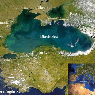 Satellite view of the Black Sea (Source: NASA). | Download Scientific ...