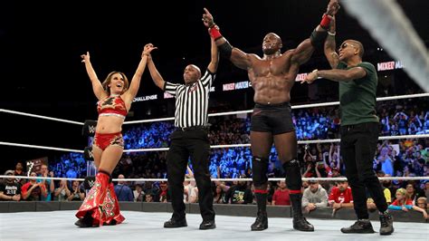 Bobby Lashley And Mickie James Def Jinder Mahal And Alicia Fox Wwe