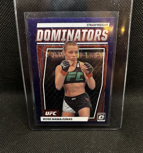 2023 Donruss Optic UFC 5 Rose Namajunas Dominators Purple Lazers 59