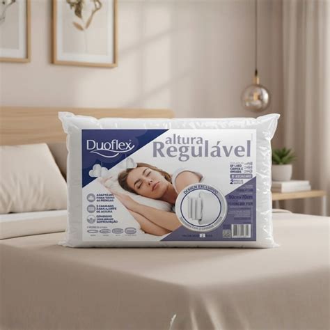 Travesseiro De Altura Regulável - Travesseiro Duoflex Altura Regulável 50x70cm com 3 Camadas e Ajuste ...
